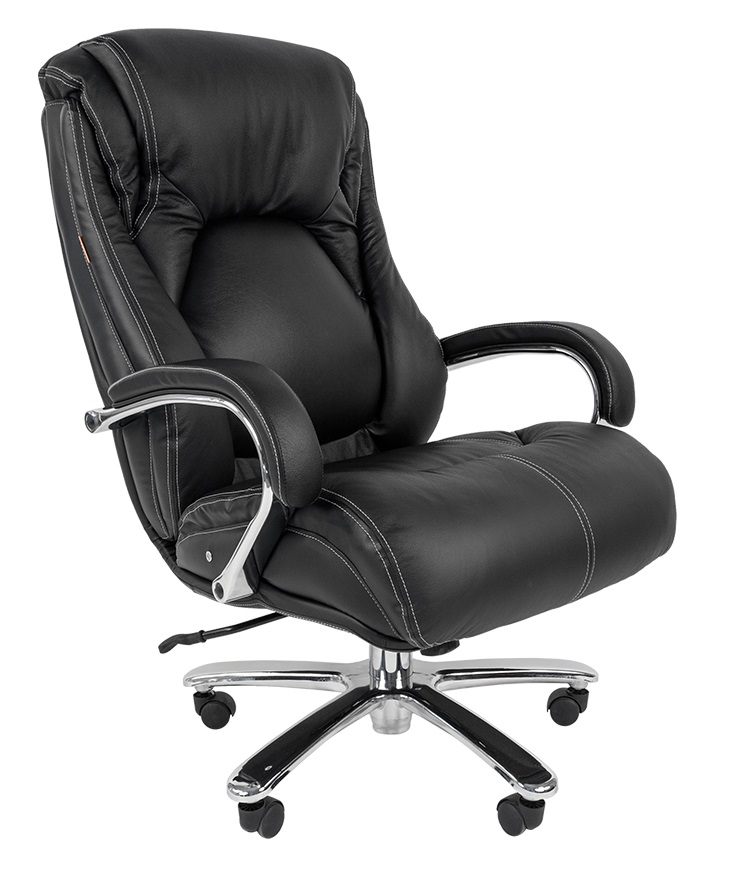 Кресло Chairman 402 кожа черная до 250кг