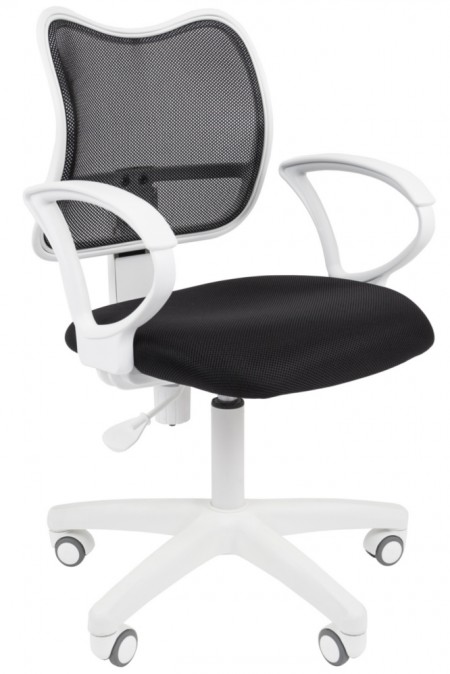 Кресло CHAIRMAN 450LT WHITE черная сетка и сиденье