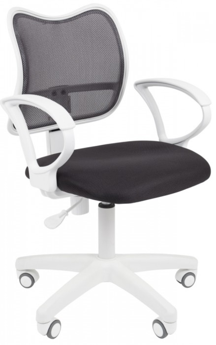 Кресло CHAIRMAN 450LT WHITE серая сетка и сиденье