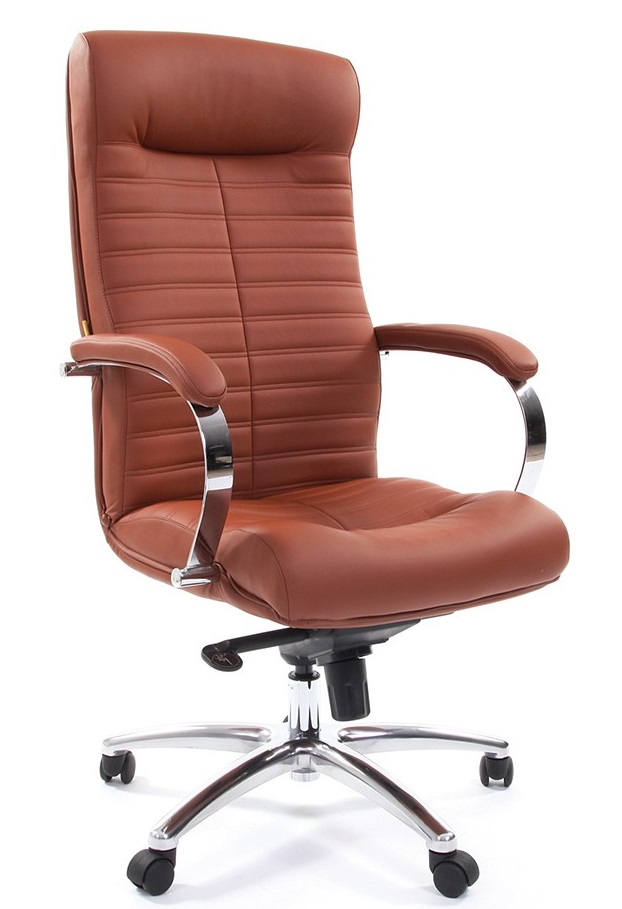 Кресло Chairman 480 коричневая экокожа