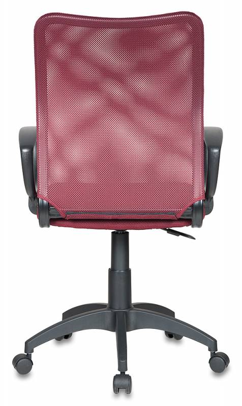 Кресло Бюрократ CH-599 спинка бордовая сетка, сиденье бордо