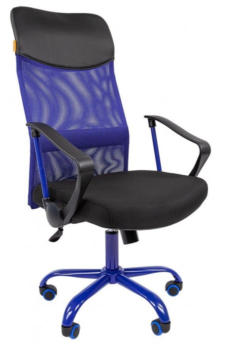 Кресло Chairman 610 CMET синяя сетка и крестовина