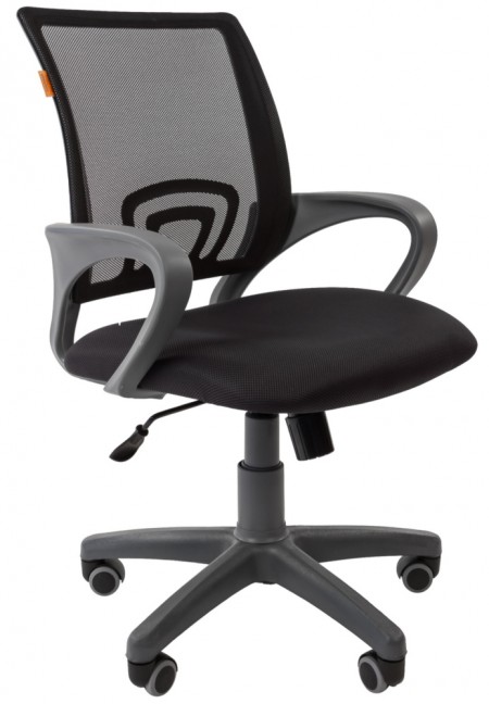 Кресло CHAIRMAN 696 GREY черная сетка серое сиденье и пластик
