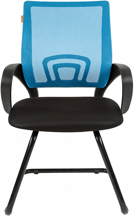 Кресло CHAIRMAN 696V голубая сетка черная ткань