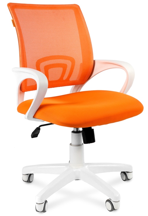 Кресло CHAIRMAN 696 white оранжевое пластик белый