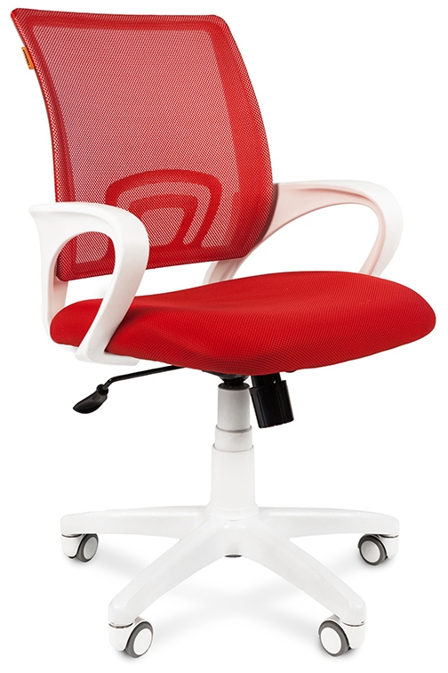 Кресло CHAIRMAN 696 white красное пластик белый