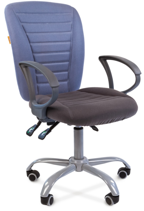 Кресло CHAIRMAN 9801 ERGO сиденье серое спинка голубая