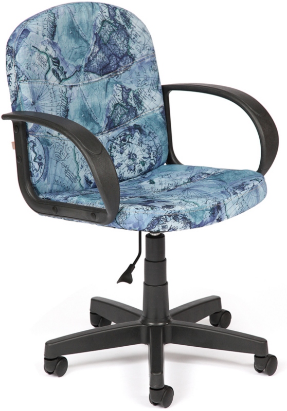 Кресло офисное BAGGI Багги ткань Карта на синем, пиастра