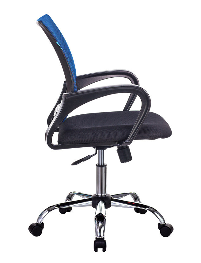 Кресло Бюрократ CH-695SL синяя сетка сиденье черное хром