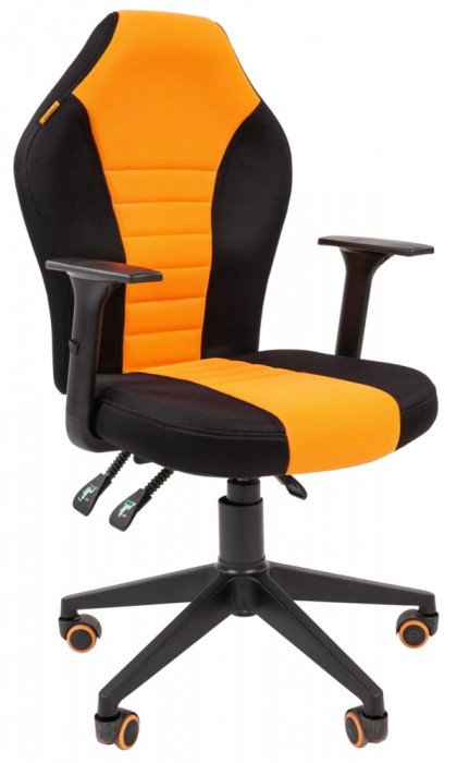 Кресло CHAIRMAN GAME 8 оранжевая и черная ткань
