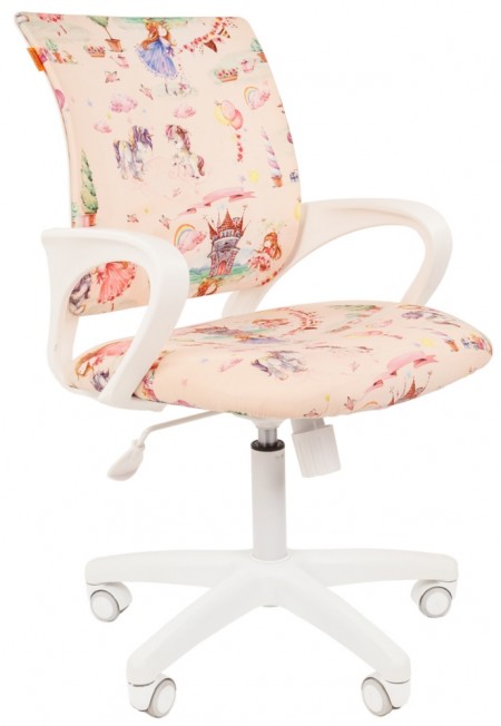 Кресло CHAIRMAN KIDS 103 белый пластик ткань с рисунком Принцесс
