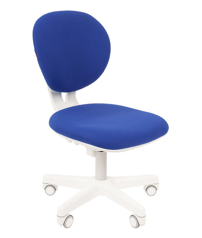 Кресло CHAIRMAN KIDS 108 ткань синяя пластик белый