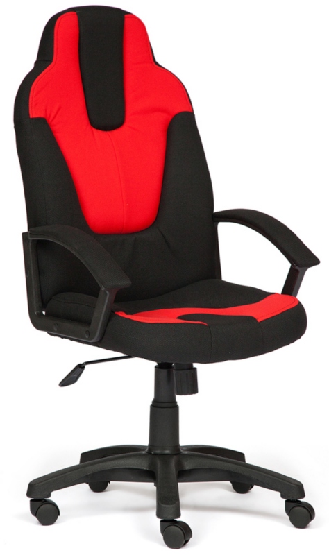 Кресло руководителя NEO3 ткань черная вставка красная