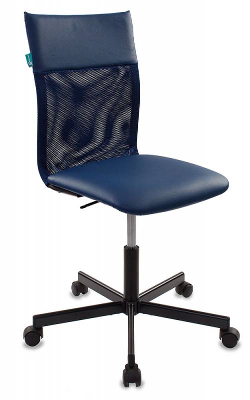 Кресло Бюрократ CH-1399 спинка сетка, сиденье иск. кожа синяя