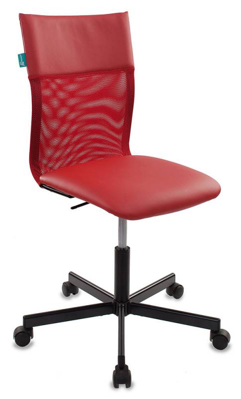Кресло Бюрократ CH-1399 спинка сетка, сиденье иск. кожа красная