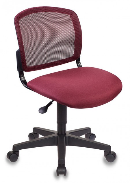 Кресло Бюрократ CH-296 спинка сетка, сиденье ткань бордо