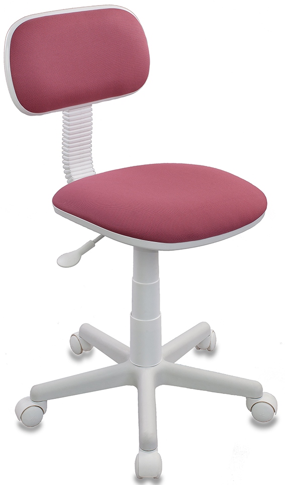 Кресло Бюрократ CH-W201NX ткань розовая пластик белый