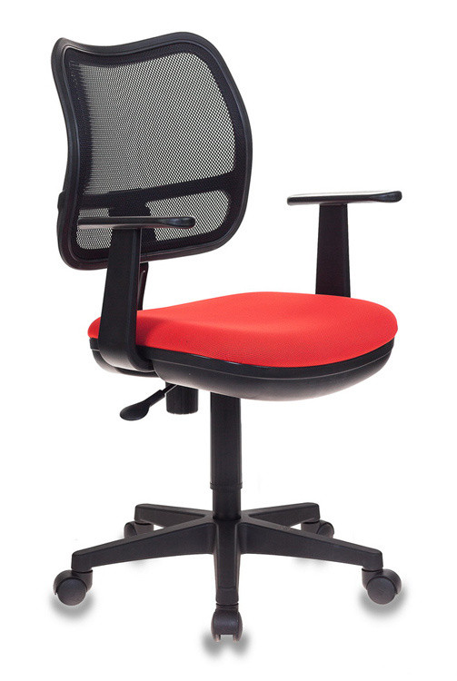 Кресло Бюрократ CH-797AXSN черная сетка, сиденье красное