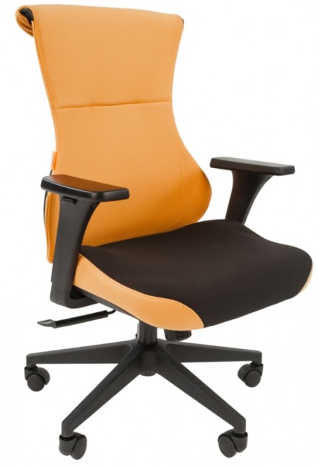 Кресло CHAIRMAN GAME 10 оранжевая и черная ткань