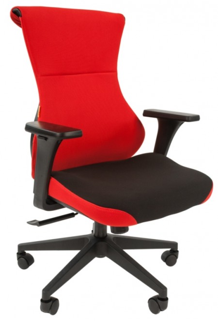 Кресло CHAIRMAN GAME 10 красная и черная ткань