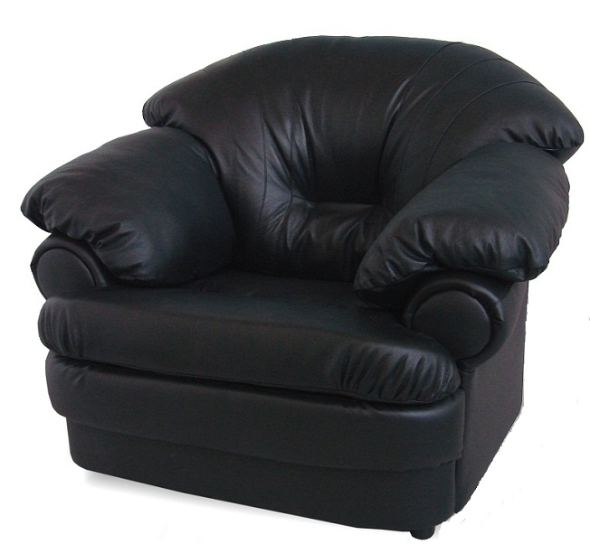 Кресло для отдыха Релакс экокожа черная Терра 118