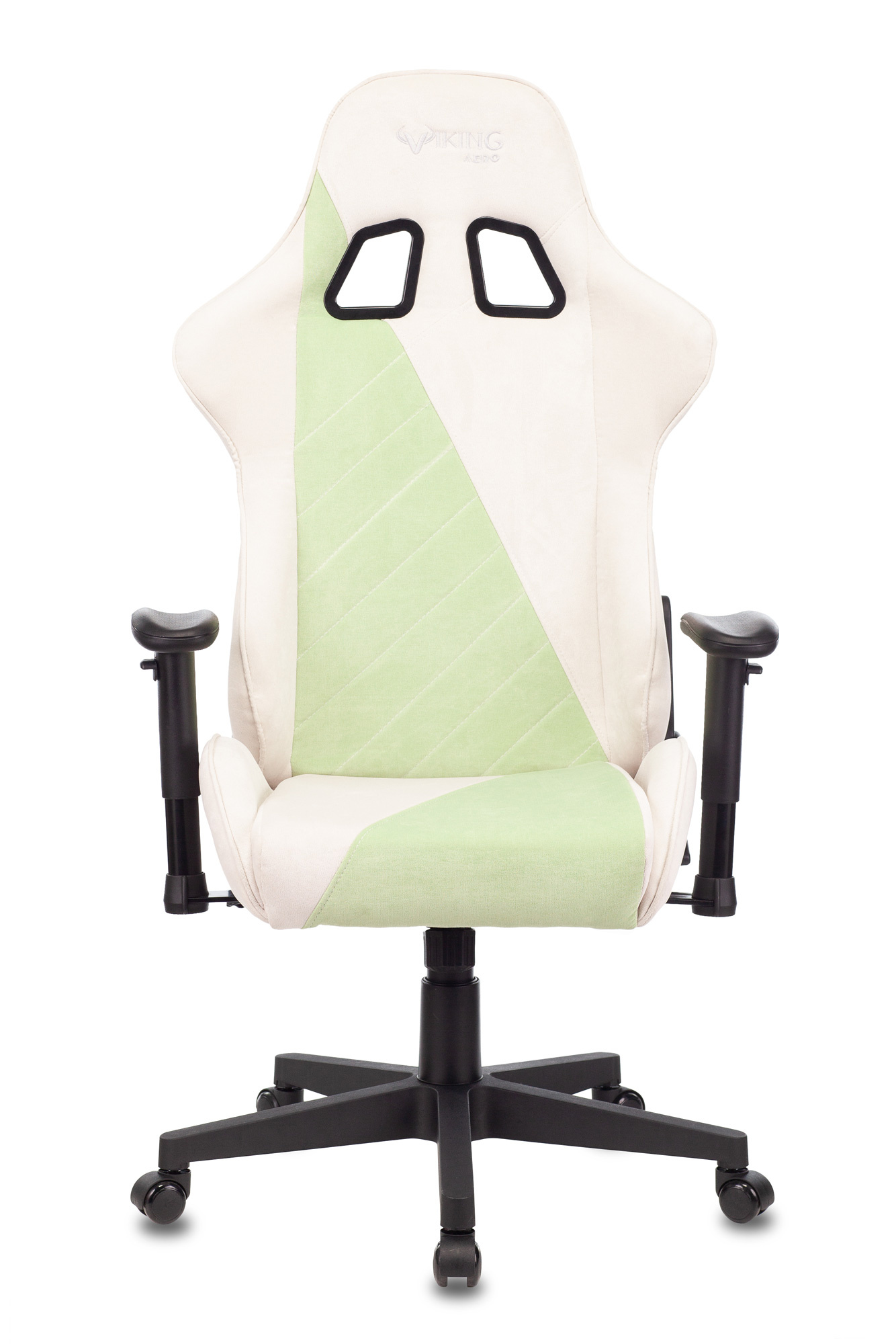 Кресло Бюрократ VIKING X Fabric белый, зеленый