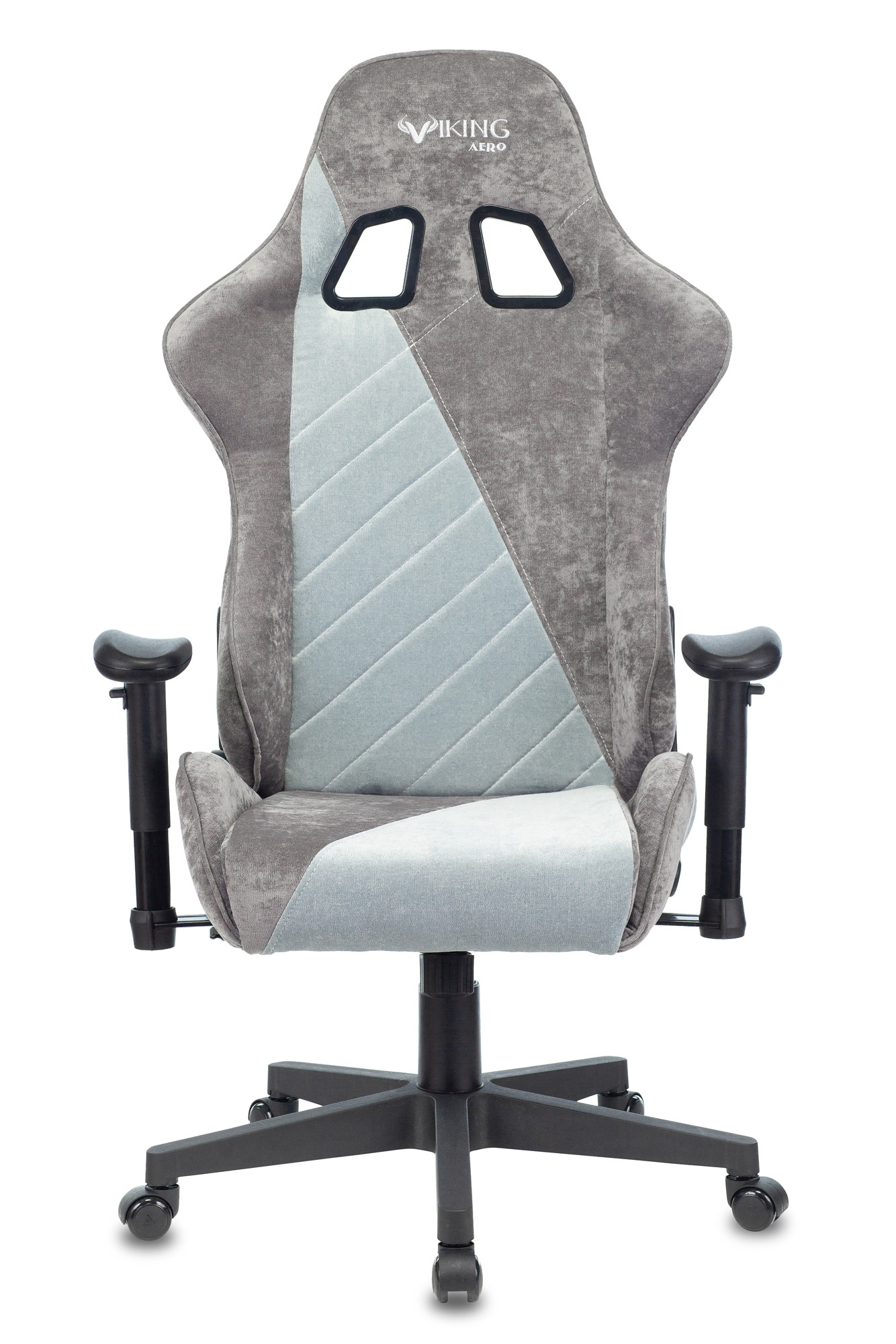 Кресло Бюрократ VIKING X Fabric серый, серо-голубой