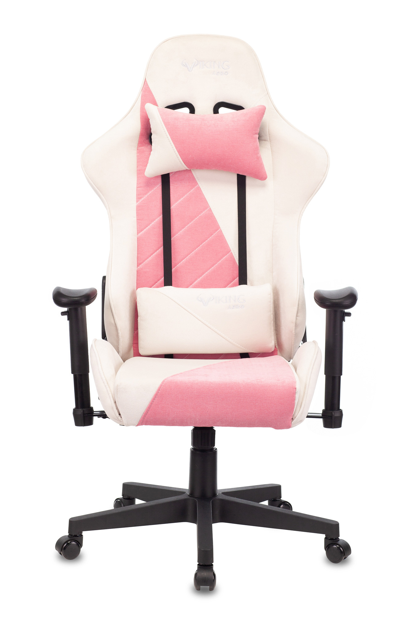 Кресло Бюрократ VIKING X Fabric белый, розовый
